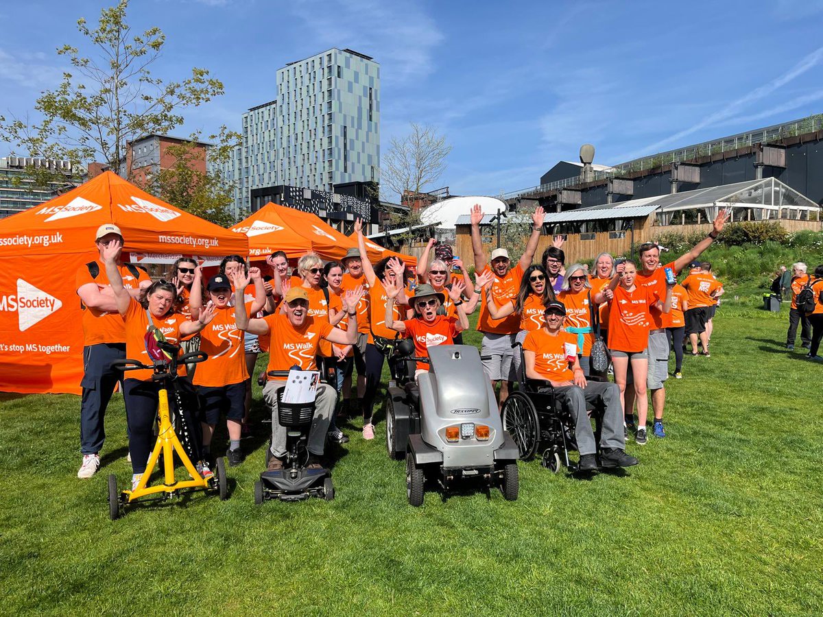 Great to see @TraffordMS group at the #MSWalk Manchester! Have fun everyone 🧡☀️👏👏
