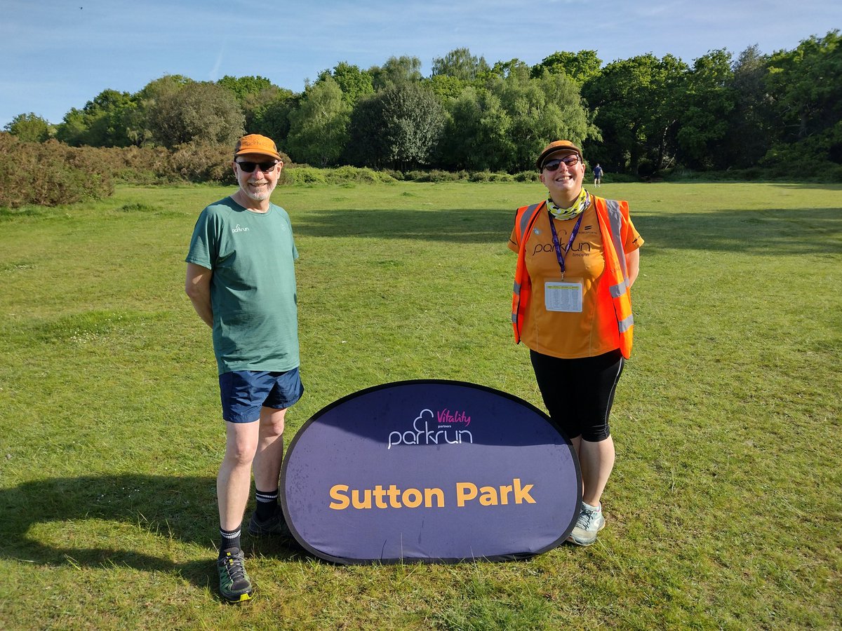 Fab morning at our NENDY @SPparkrun @parkrunUK completing the West Midlands region with @johnfkilcoyne & my 50th time volunteering as tail walker too. Lovely 1 lap route through the woodland in the country park in the sunshine. Many thanks to all today's volunteers. #LoveParkrun