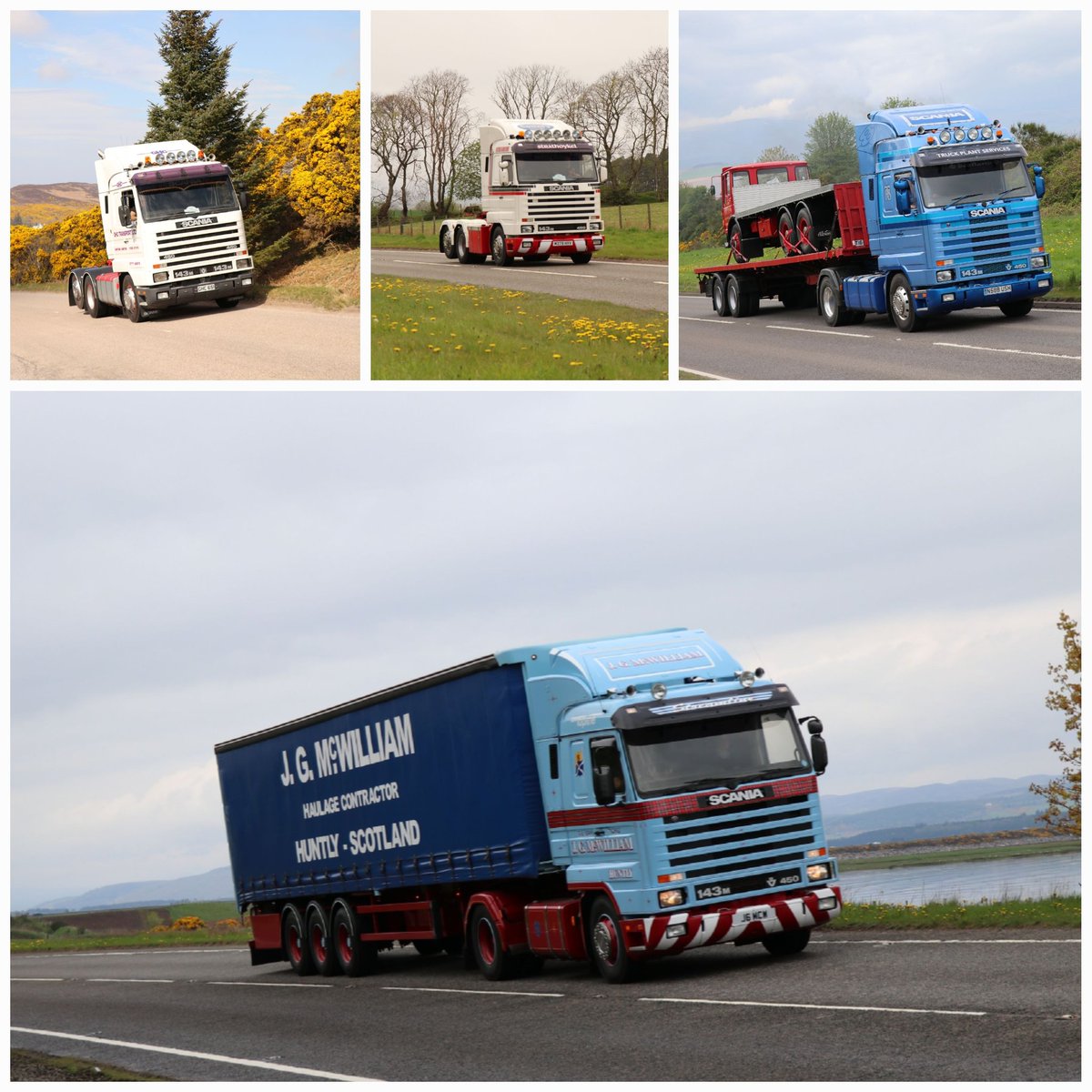 Scania 143m's on this year's Highland Historic Commercial Vehicle Road Run #Scania #143m #v8 #classictruck