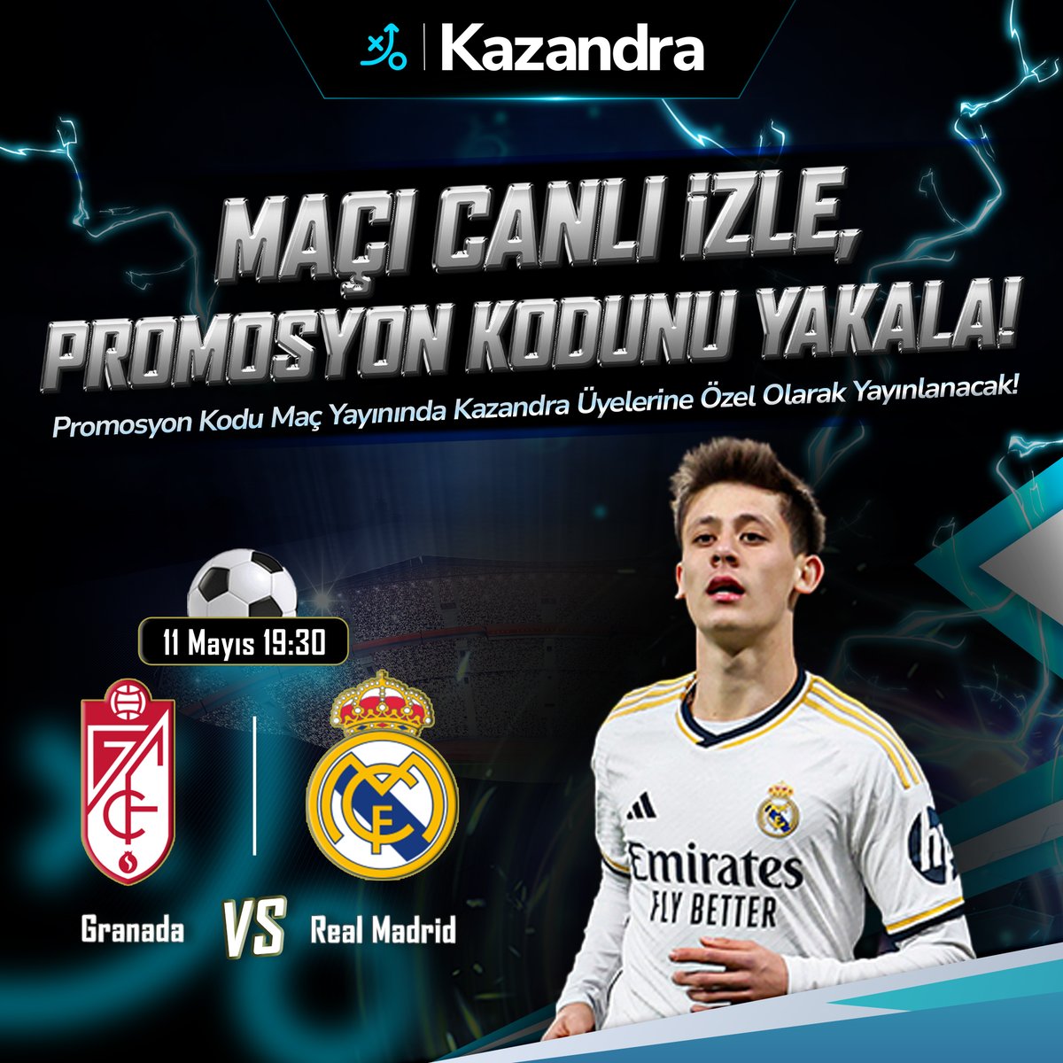 🏆 Anında Kullan, Anında Kazan❗️ 📝19:30'da Oynanacak Sponsoru Olduğumuz⏬ ⚽️#Granada - #RealMadrid Maçına Özel Sürprizi Kaçırma❗️ Saklı Promosyon Kodunu Bul Bonus Senin Olsun❗️ ✅Güncel Giriş: kzn.pw/kazandra