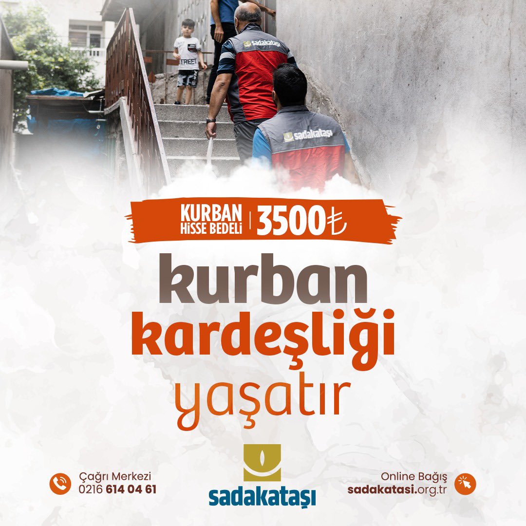 Kurban, kardeşliği yaşatır. Bu #Kurban’da da kurban hisseleriniz iyiliğe vesile oluyor. Siz de kurban bağışında bulunarak bayram sevincini yurt içindeki ve yurt dışındaki on binlerce kardeşinizle paylaşabilirsiniz. Kurban Hisse Bedeli ➡️ 3500 TL 🌐 bagis.sadakatasi.org.tr/bagis#vacib