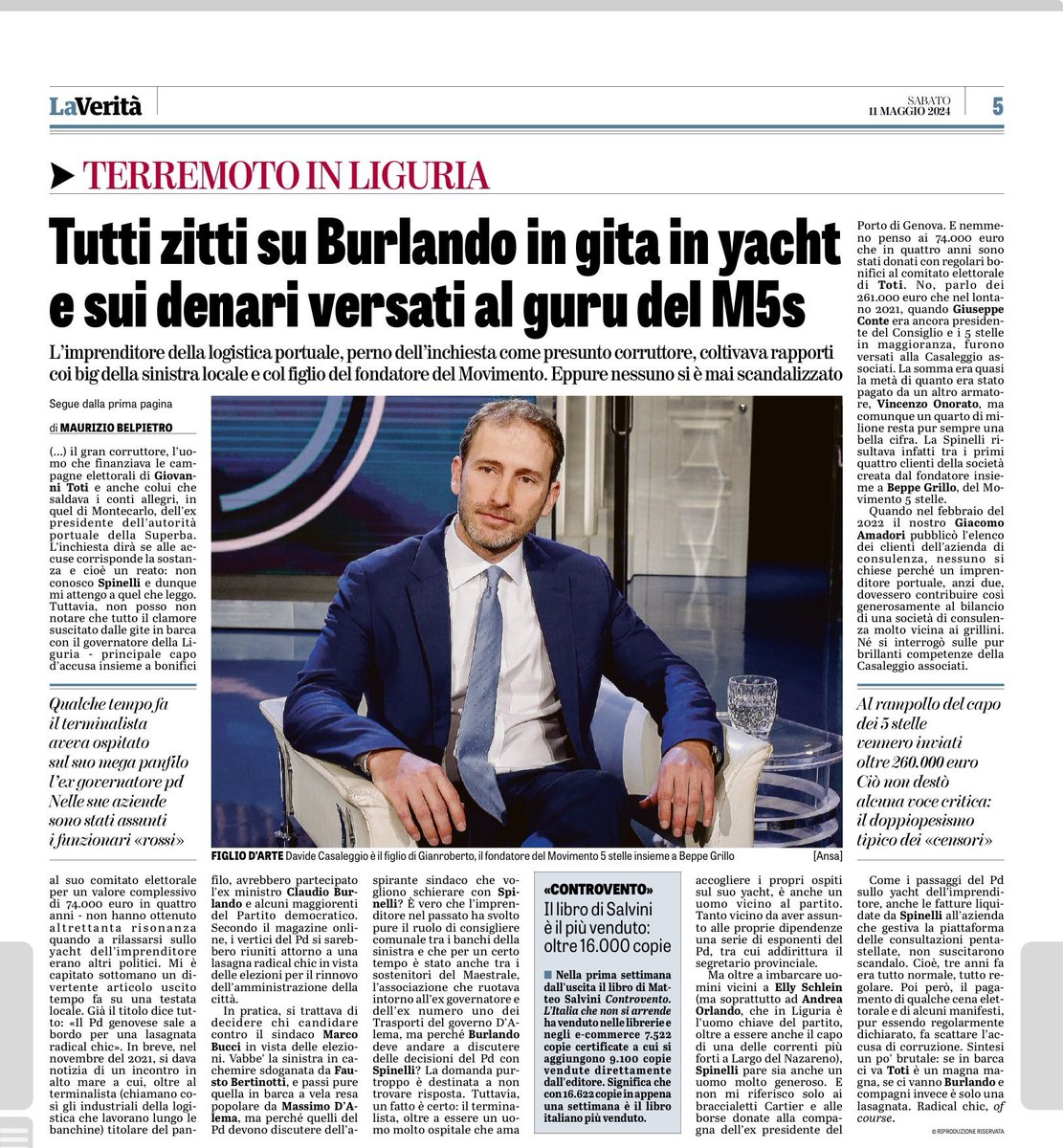 TUTTI I MEDIA SCANDALIZZATI PER @GiovanniToti  che ha dichiarato tutti i finanziamenti ricevuti ma  quando #Spinelli versava  oltre 260 mila euro al #M5S tutti zitti???  Ci sono versamenti che puzzano e altri che sono leciti?  Come mai nessuno ha creato scandali e richieste di…