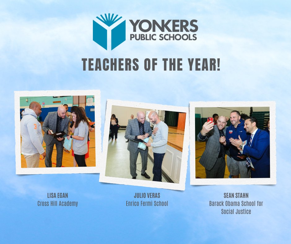 Yonkers Public Schools (@yonkersschools) on Twitter photo ❗️What better way to put an exclamation point on #TeacherAppreciationWeek than to surprise three magnificent educators with the Teacher of the Year Award? Superintendent of Schools <a href="/AnibalSolerJr/">Aníbal Soler, Jr.</a> made the notification rounds yesterday morning to the delight of all!
The ❗️What better way to put an exclamation point on #TeacherAppreciationWeek than to surprise three magnificent educators with the Teacher of the Year Award? Superintendent of Schools <a href="/AnibalSolerJr/">Aníbal Soler, Jr.</a> made the notification rounds yesterday morning to the delight of all!
The