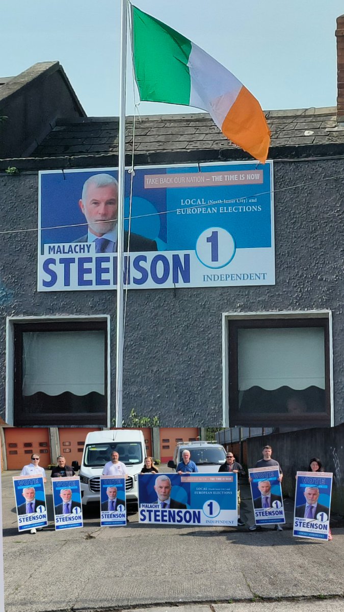 @MalachySteenson 11-5-2024 and the campaign goes into full swing, #Vote @MalachySteenson #LocalElection2024 #EuropeanElections #GodSaveIreland #TakeBackOurNation #TheTimeIsNow