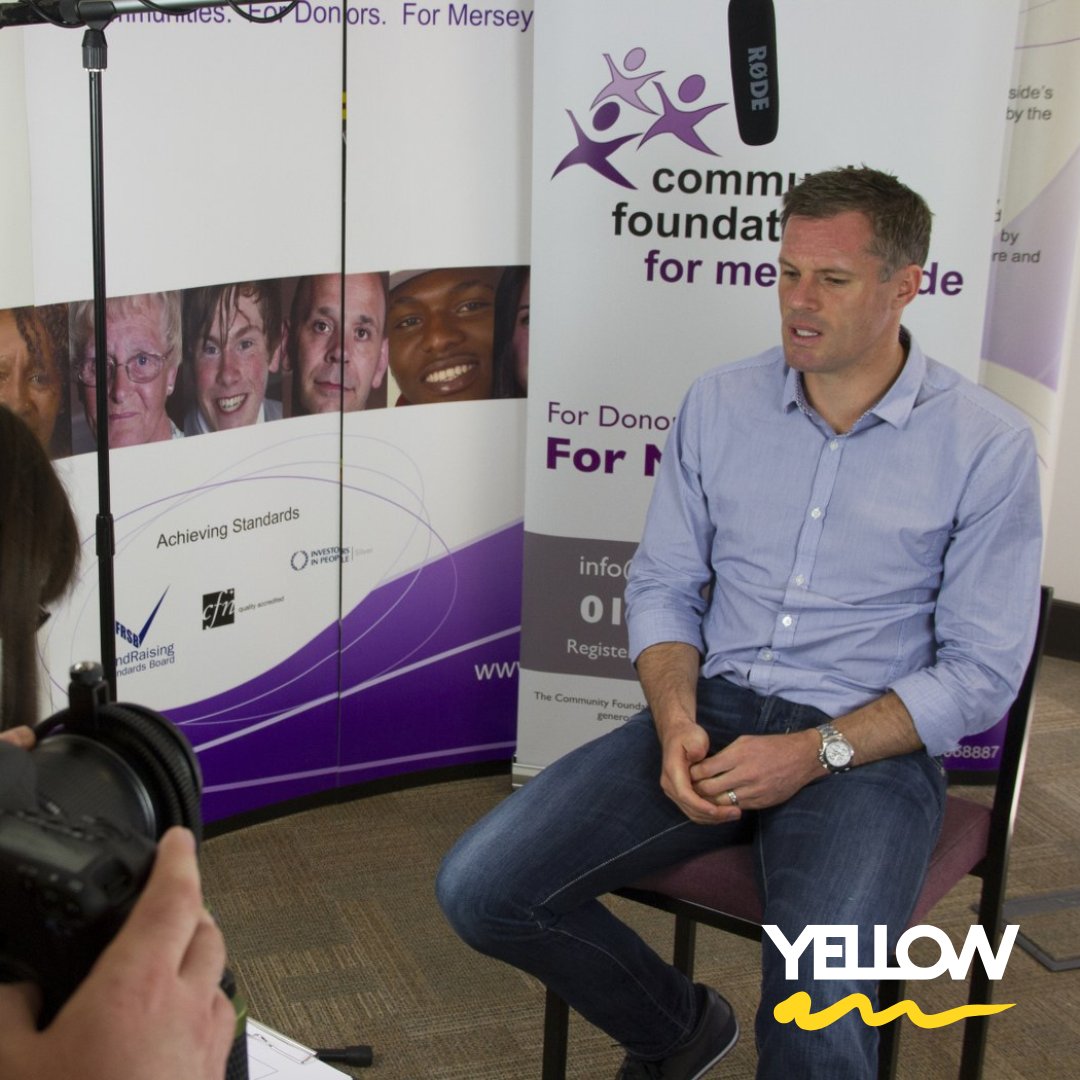YELLOWMP's tweet photo. What a shot! 📸⚽

Here's Team Yellow filming with legendary pundit and player, Jamie Carragher, for his 23 Foundation and the Community Foundation for Merseyside and Lancashire.

👉 https://t.co/vZqd9w3xP1

#BTS #FilmShoot #Marketing #FilmCommunity #Football #Liverpool #LFC https://t.co/bDEEr7tooA