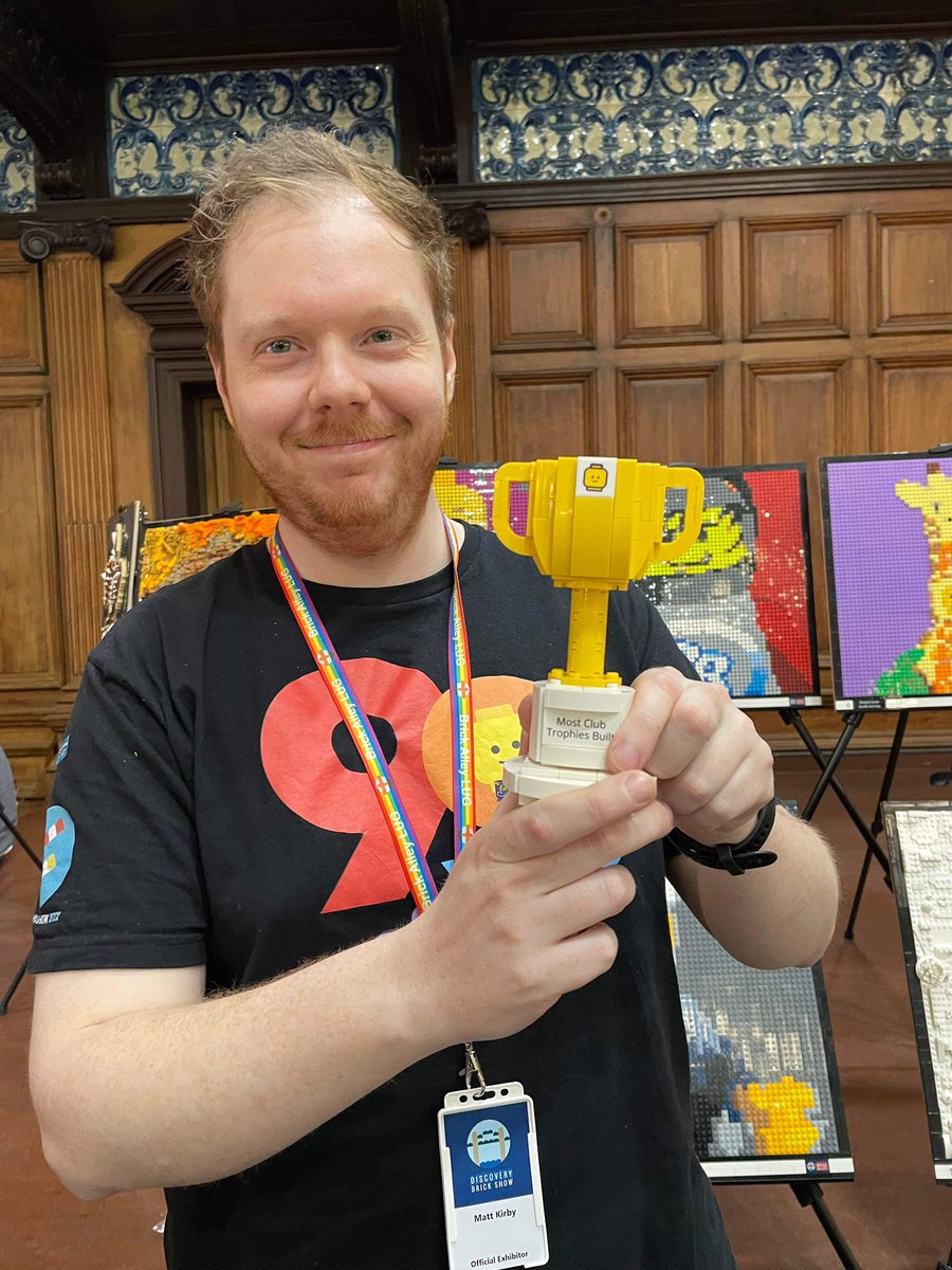 Our final trophy at Discovery Brick Show was  “most club trophies built” - Matt always gets the job of building the trophies for our shows and now was his time to keep one! #lego #discoverybrickshow