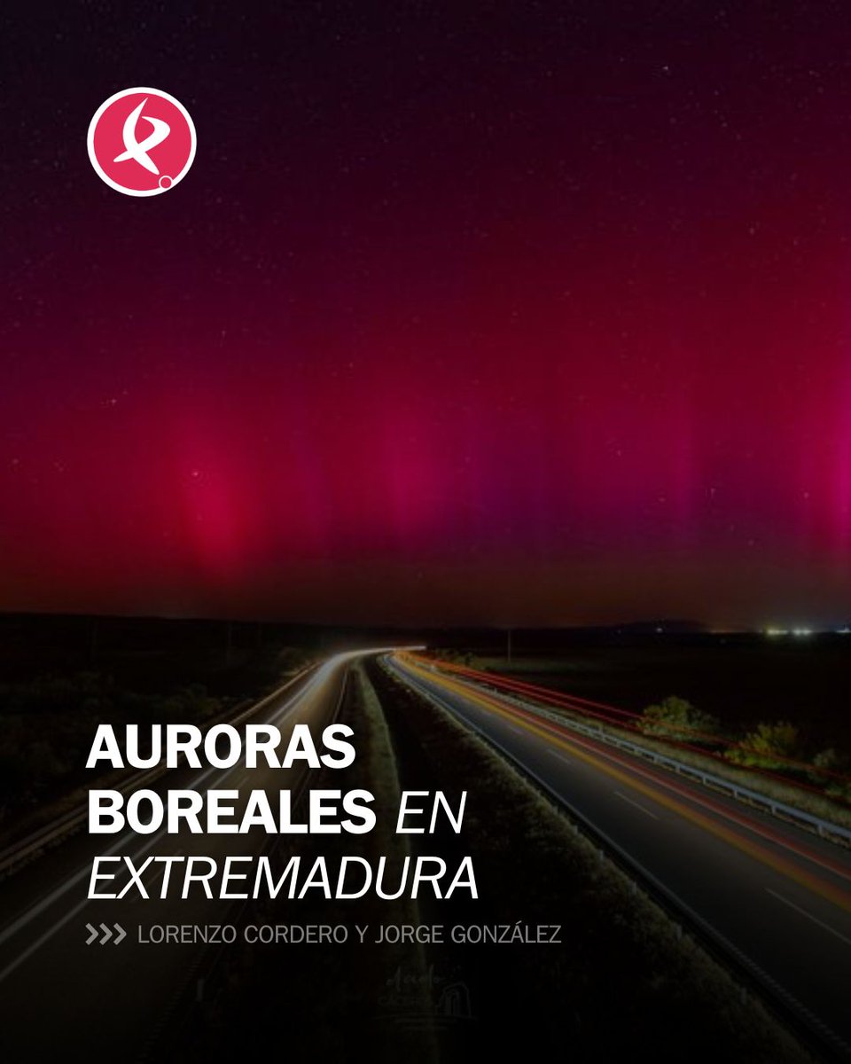 📸 GALERÍA DE IMÁGENES | Auroras Boreales vistas desde Extremadura canalextremadura.es/noticias/extre…