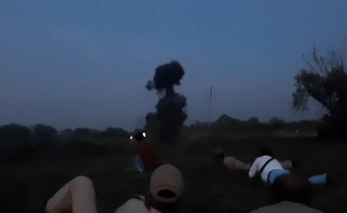 A rusted mortar shell was found in an open field here and subsequently destroyed in a controlled explosion by the bomb disposal squad, officials said on Saturday. The 82-mm mortar shell was noticed by some farmers near Ratnal village Friday evening, the officials said.