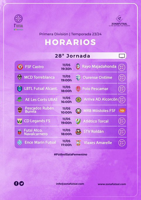 🔛 ¡La #PrimeraIberdrolaFS está on fire! 🔥 Este fin de semana llega la #J28, a tan solo 3️⃣ fechas de que acabe la fase regular ⭐️ La emoción y los nervios, a flor de piel 🥵 📺 Síguela con nosotros 👉🏻 goo.su/uW8HTc 📌 ¿Te apuntas? 😏 #CorreLaVoz | @sinopsisonlive