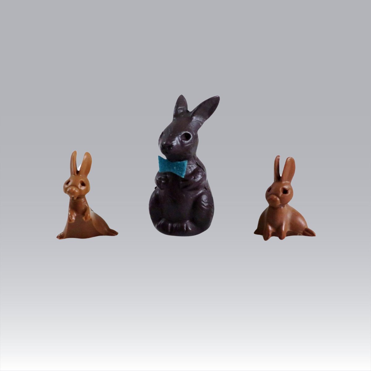 Micro Mini Chocolate Bunny Rabbits for 1/12 and 1/24 scale Crafts tuppu.net/ca3d3c4e #EtsyteamUnity #MomDay2024 #Vintage4Sale #SMILEtt23