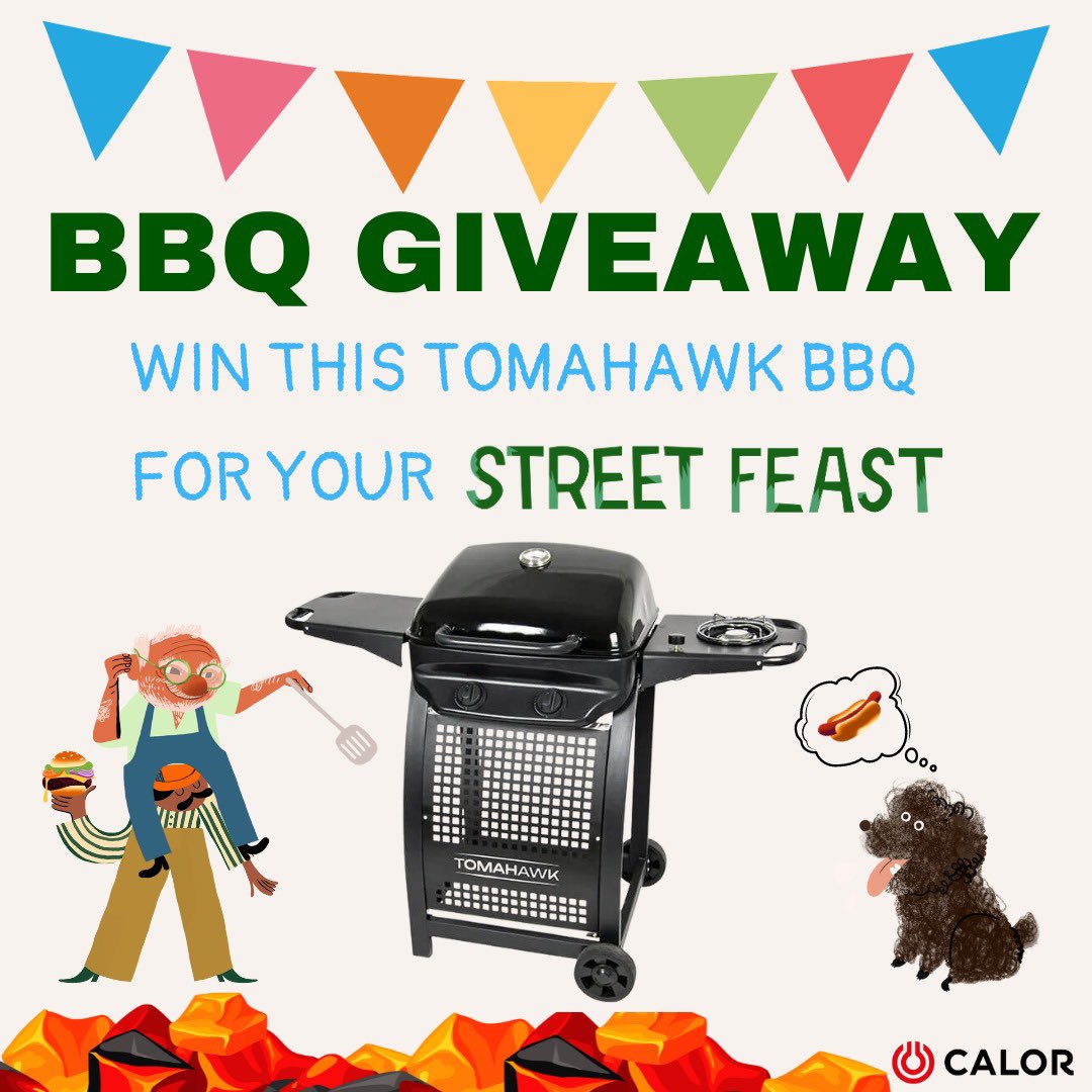 🔥 WIN 🔥 a @calorireland Tomahawk BBQ in time for your Street Feast 🍢🌭🌽🍔🫑 1. Register your Street Feast [if you have already registered, we’ll know ;) follow steps 2&3] 2. Like this Post 3. Tag two of your Street Feast buddies 👫 #StreetFeast2024 #SummerFeast #BBQ