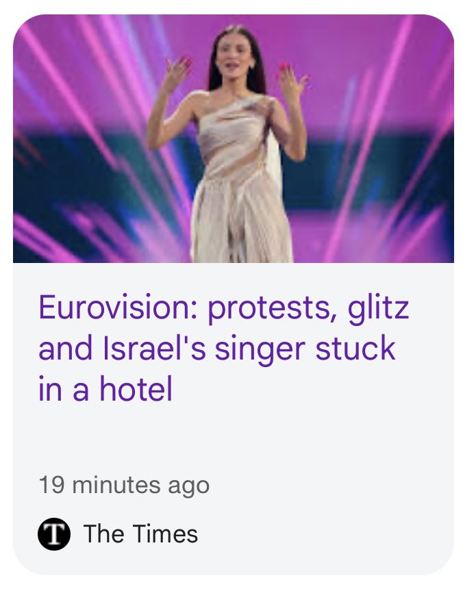 Vote #06 for @Israel at @Eurovision, because no contestant should be forced into hiding in her hotel room for fear of violent mobs outside. 🇮🇱🇮🇱🇮🇱