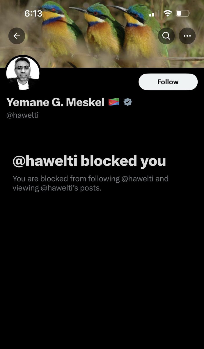 Yemane Hasawi do you think blocking me is not going to make me back down from exposing your lies and the evil that is #PFDJ?!?? ASHA 😂🤦🏾‍♀️If your regime was truly one of democracy & justice, you would not silence the voice of #Eritrean_Justice_Seekers but instead listen to our…