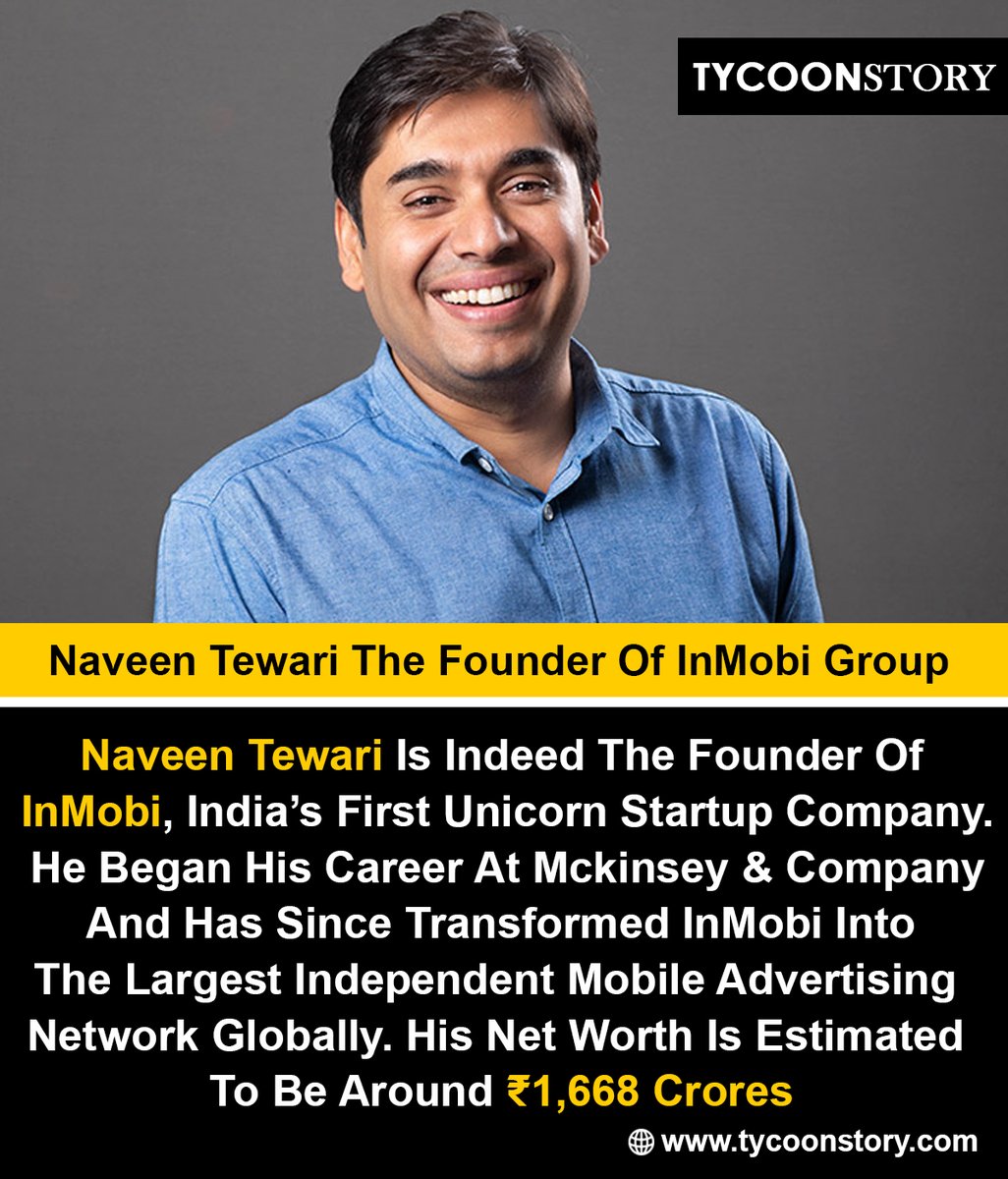Naveen Tewari The Founder Of InMobi Group #InMobi #MobileAdvertising #Entrepreneurship #TechInnovation #DigitalMarketing #TechLeadership #MobileApps #DigitalTransformation #Innovation #BusinessSuccess #MobileTechnology #TechEntrepreneur @InMobi tycoonstory.com