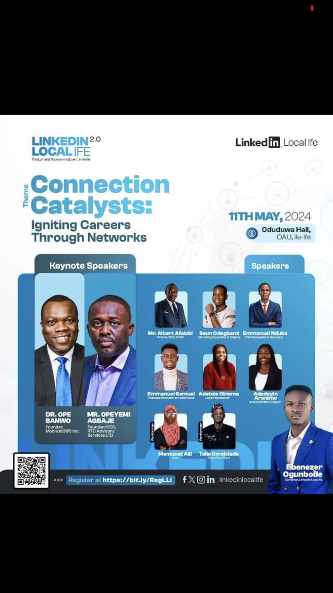 @LinkedIn_Ife called and I answered.👑🌍 Showing up today at Oduduwa Hall, Ile-Ife. ...until we can no longer try again. 👑🌍 #memunatalli #globalinfluence #globalimpact