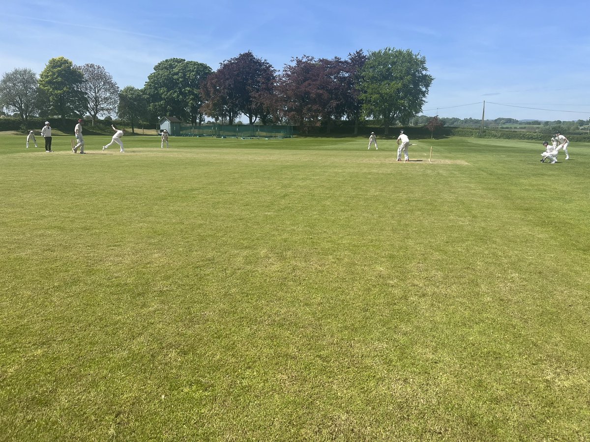 The U14s are chasing 138 to win at @ellesmeresport in the ☀️