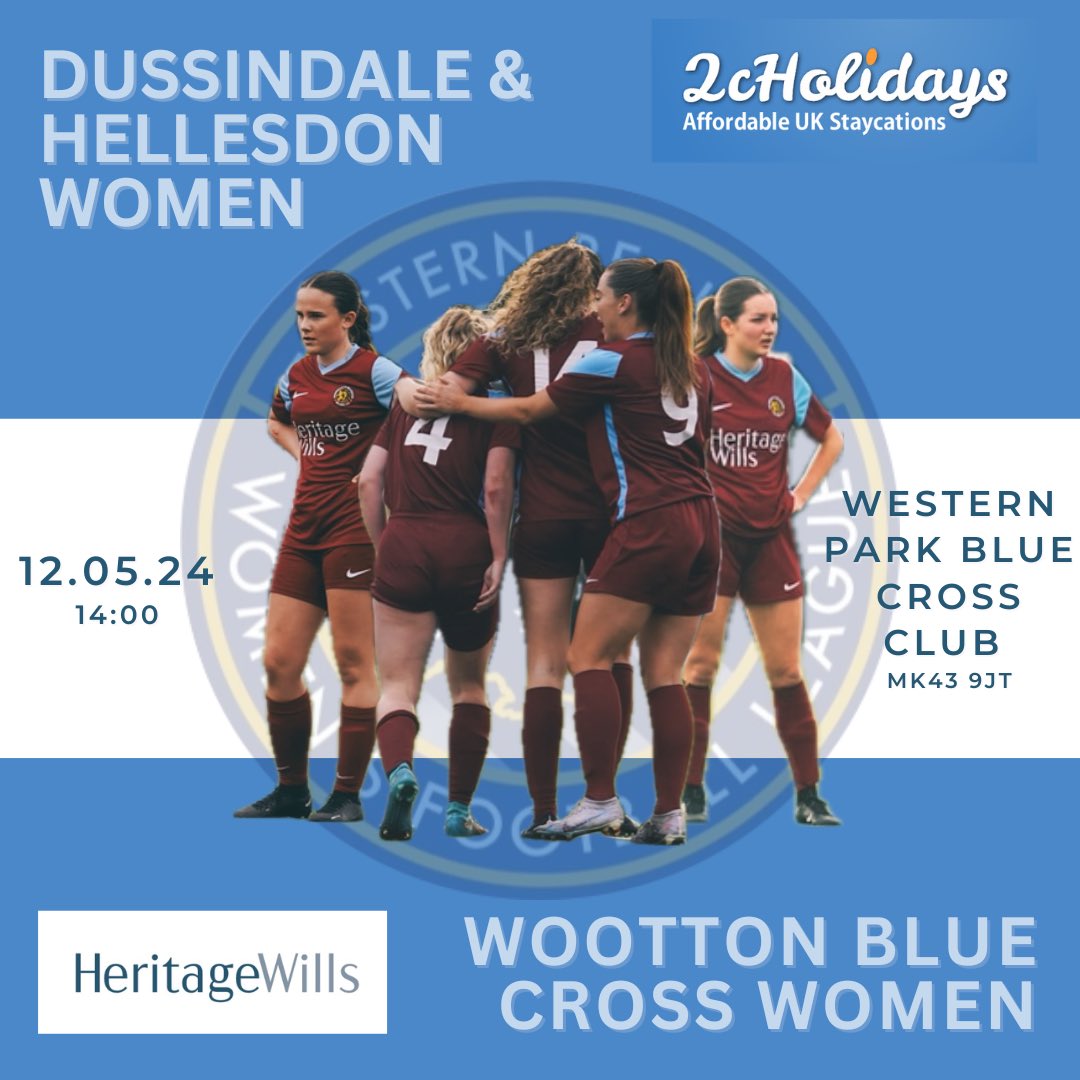 Tomorrow we are back in action as we travel to @BlueWootton in our penultimate game of the season. A crucial game in the title race, let’s hope the ladies can bring home three points #upthedussy 📸 @Cunninghamben86
