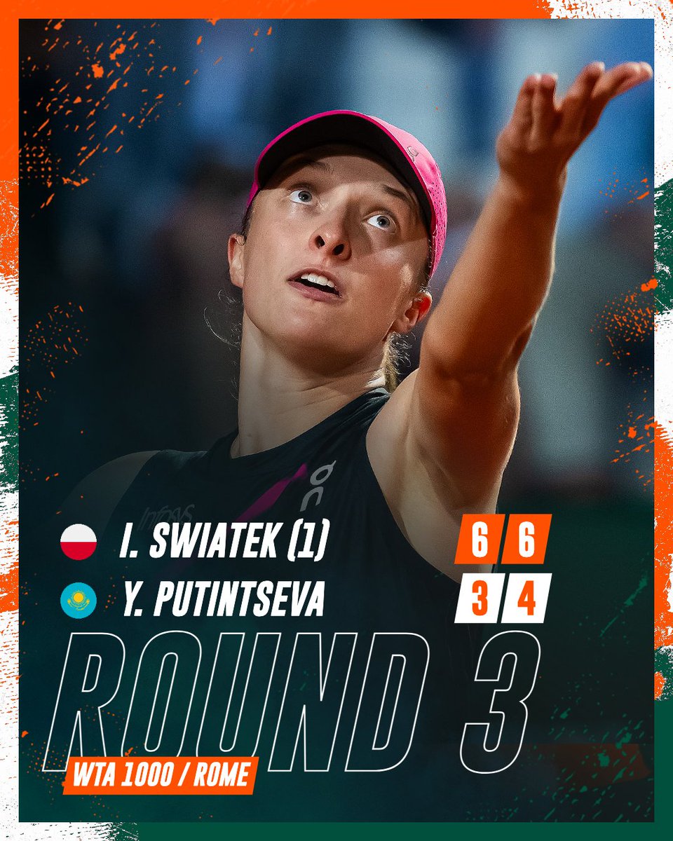 Swiatek is onto the next round in Rome 👊 #IBI24
