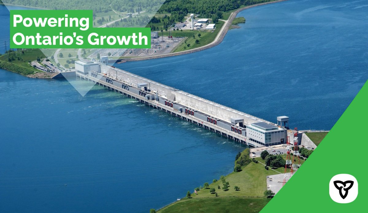 Ontario needs more power for the new homes, transit & industry we are building.   That’s why Minister @ToddSmithPC and our government are extending the life of Ontario’s second-largest hydro station, producing more clean water power. news.ontario.ca/en/release/100…