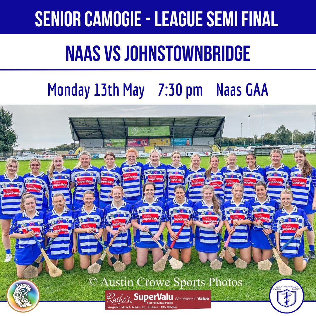 Best of luck to all three adult camogie teams competing in league semi finals at the weekend! All matches are in Naas so make sure to get down to the club and support the girls!