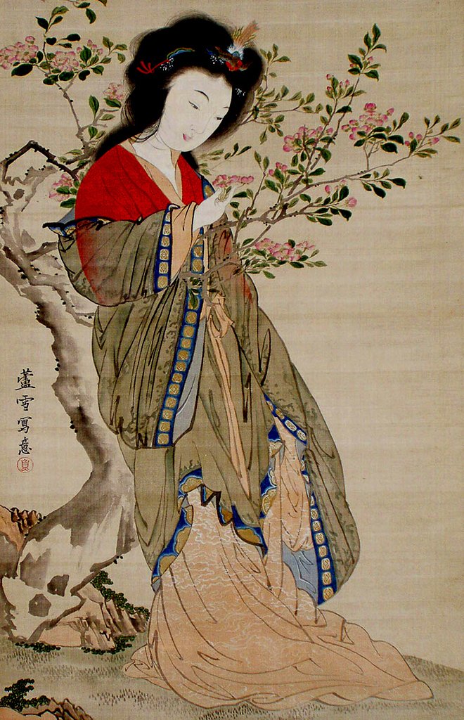 Yang Gui Fei, by Nagasawa Rosetsu, 18th century #maruyaschool #長澤芦雪