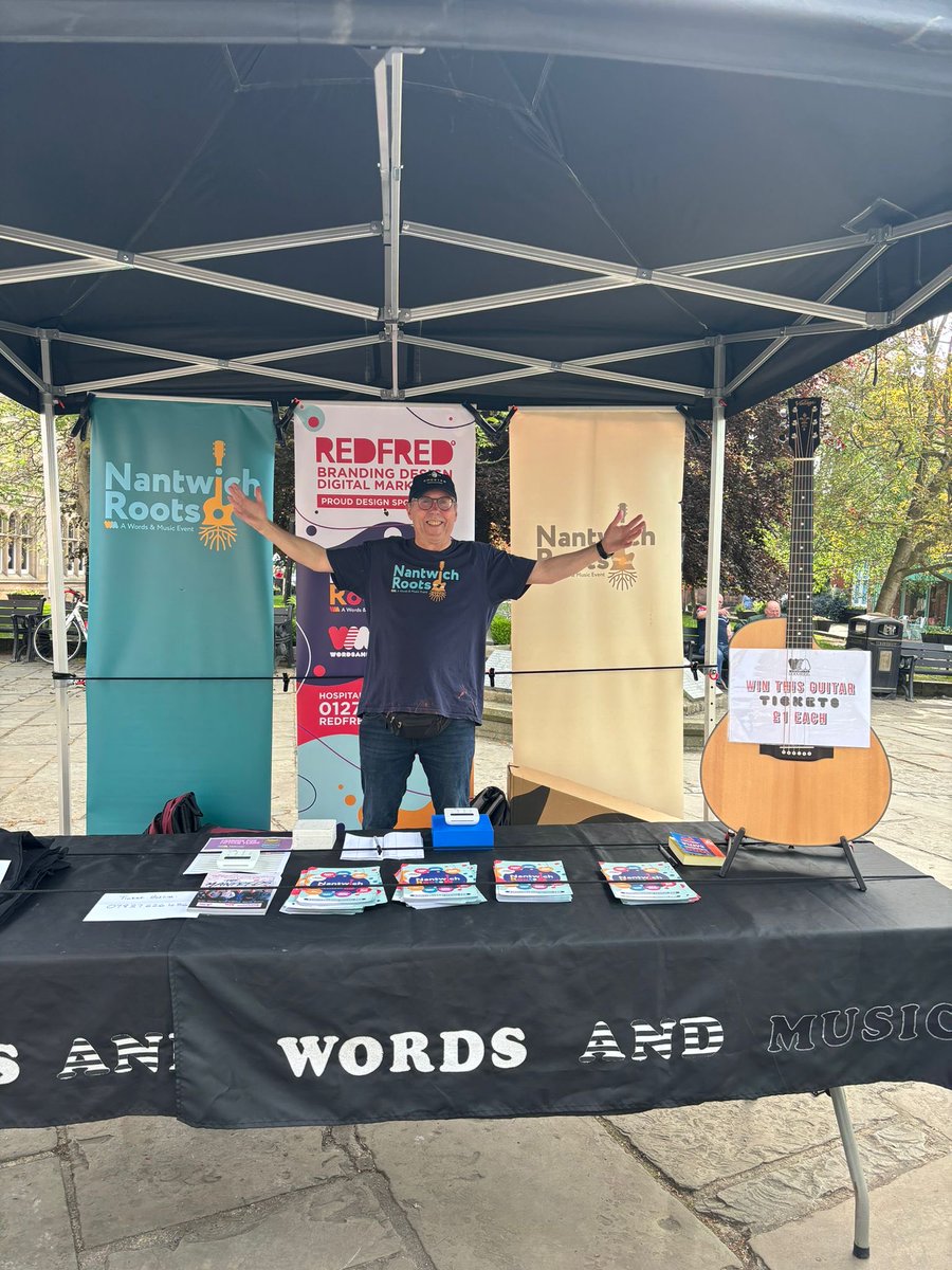 We are in #Nantwich Town Square today with tickets for all this weeks shows - come and say hi! Here's the great Ed Douglas describing the amount of excitement in the air for the festival 😀😀