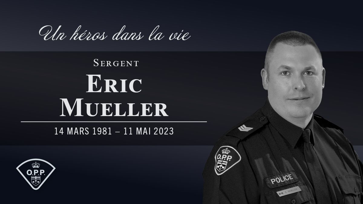 Voici un an, le 11 mai 2023, sergent Eric Mueller était tué dans l’exercice de ses fonctions. Nous nous souviendrons toujours de sa vie et son sacrifice. #HérosDansLaVie