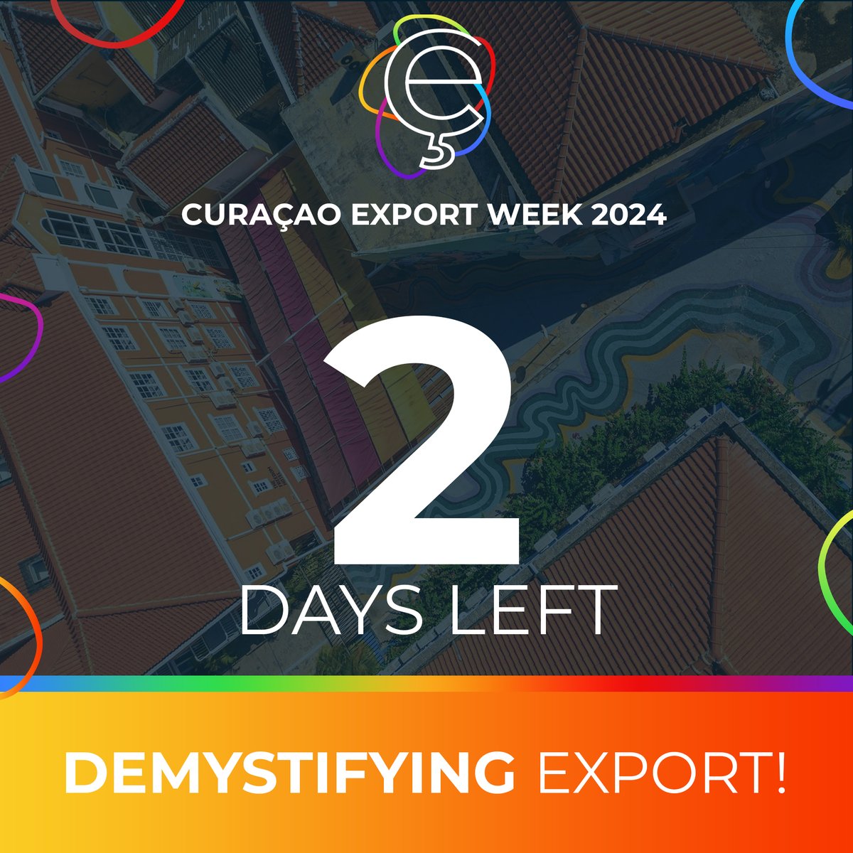 The countdown is on – ONLY 2 DAYS!🎉

With 20+ sessions covering a wide range of topics, there is something for every export interest, all for FREE! But spaces are limited, so secure your spot today at eventbrite.nl/o/curacao-expo… 

#CEW2024 #Curacao #Businessopportunities