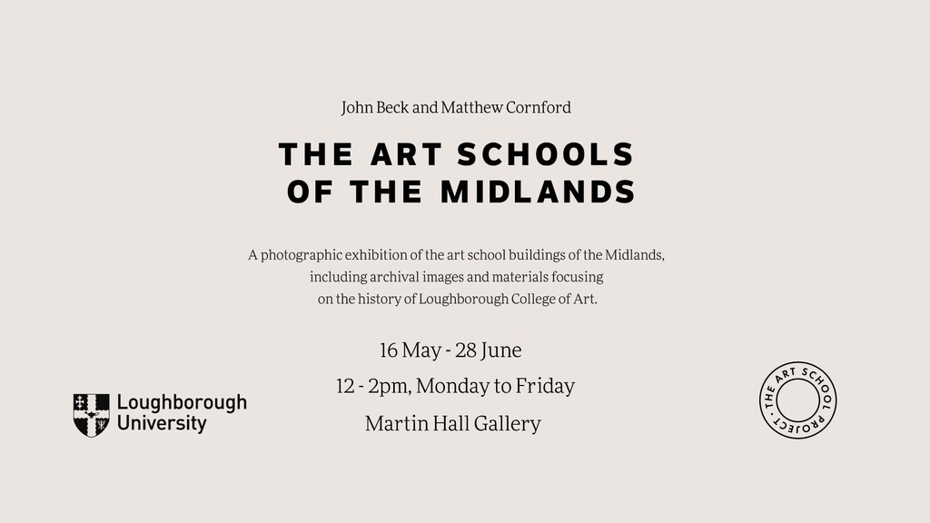 The History of Loughborough College of Art, Frederick Street, will be told in a new exhibition alongside other old art colleges in John Beck and Matthew Cornford's: The Art Schools of the Midlands. 16 May - 28 Jun 12-2pm Mon - Fri Martin Hall lboro.ac.uk/arts/whats-on/…