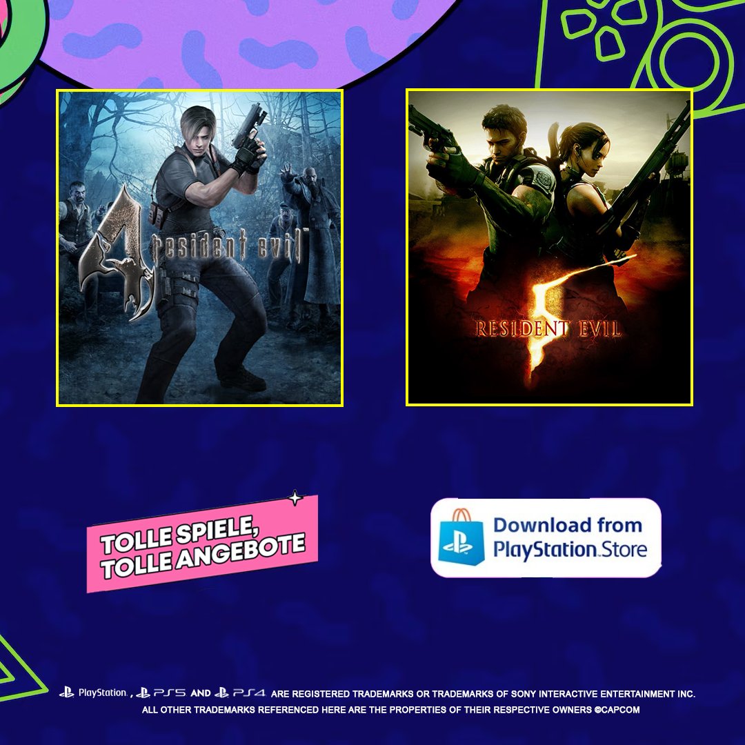 Im PlayStation Store könnt ihr wieder ordentlich sparen und euch unsere Resident Evil-Klassiker sichern! Schaut jetzt vorbei unter 👉🏽 bit.ly/Resident_Evil_…