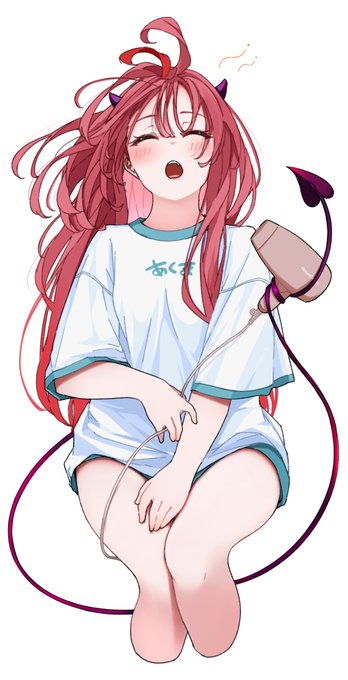 尻尾の便利な使い方を覚えたあくまちゃん 