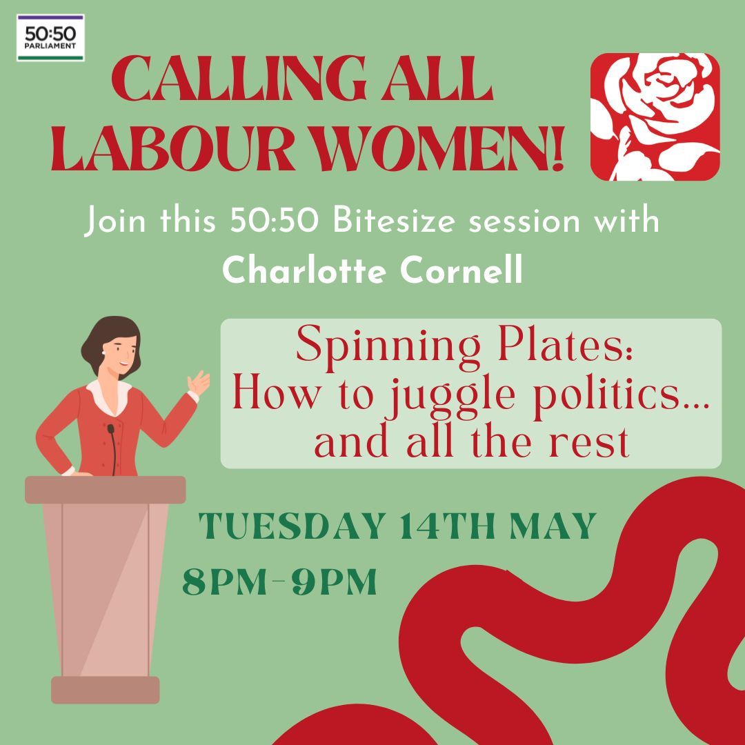 🟥 CALLING ALL LABOUR WOMEN 🟥 Join this Bitesize session with seasoned labour campaigner + respected local councillor @CharloCornell Her knowledge + guidance will be invaluable - no matter what stage you are in your political career! Register now! 👇 buff.ly/3JVLfe1