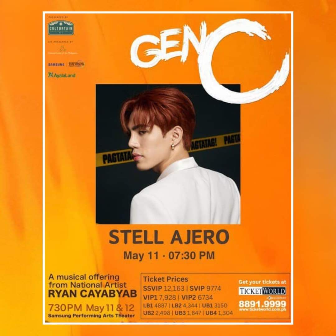 [ TAG UPDATE ] A musical offering from the one and only Ryan Cayabyab — GenC! Join Stell as one of the special guests on this event, happening in Samsung Performing Arts Theatre at 7:30 PM! See you there! 🍓 UPDATED TAGS: HeavenlyVoice WithMrC @stellajero_ #STELL #StellisGenC
