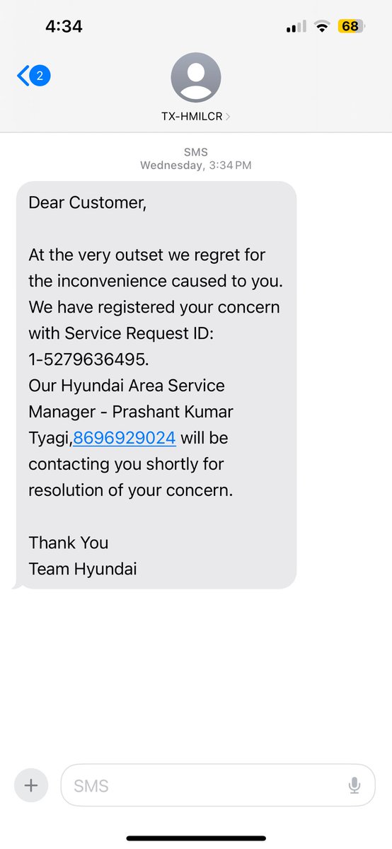 @HyundaiIndia #Hyundaimotorgroup 

I received the attached message after this email. Prashant ji Tyagi's number was given in it but no help was received from him either. #Chittorcars