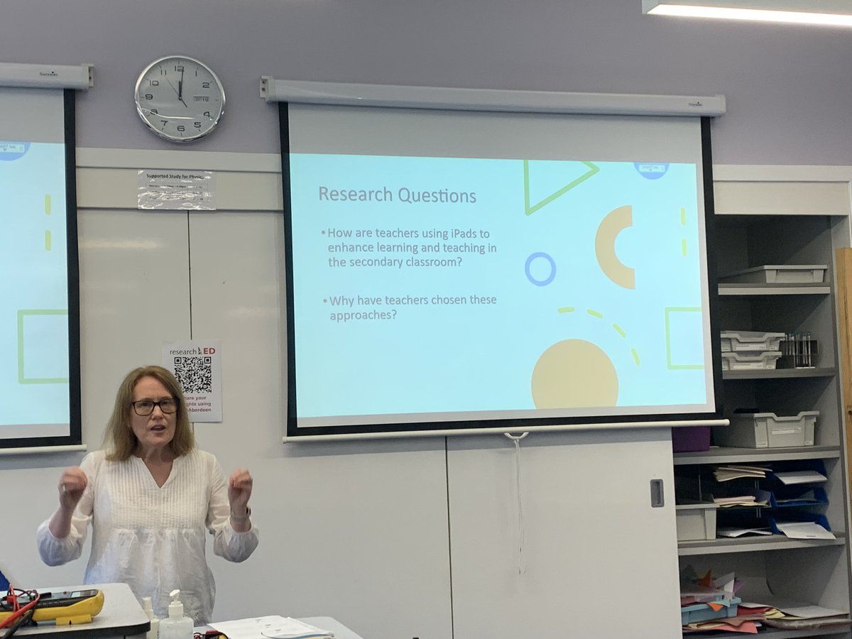 So interesting to hear @ChristineCouser from @WomenEdScotland exploring the impact of 1:1 devices and its’ impact on pedagogy, professional learning and potential to improve learner outcomes as part of @researchEDScot1 #rEDAberdeen