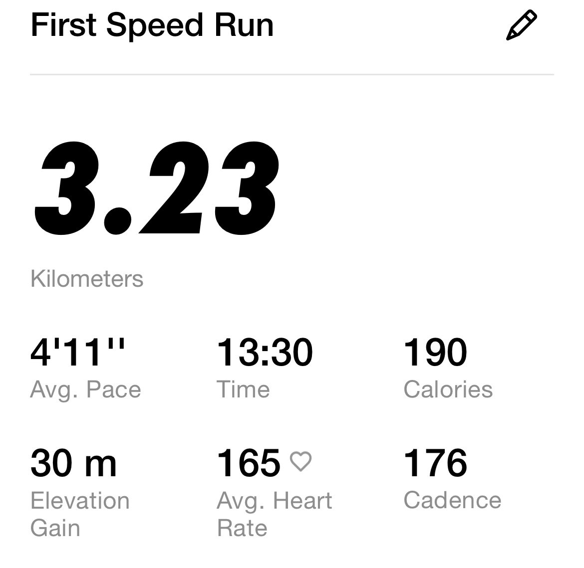 100日後に身体を取り戻す！

2日目:スピードラン
5min(W-up)
1min(5Kペース)×8本(1minインターバル)

4min/kmを切るペースを意識して走りました。後半はほぼ全力で走りましたが、登りのあるルートで失速してしまったのが課題…。

#running #nikerunclub #ランニング好きな人と繋がりたい