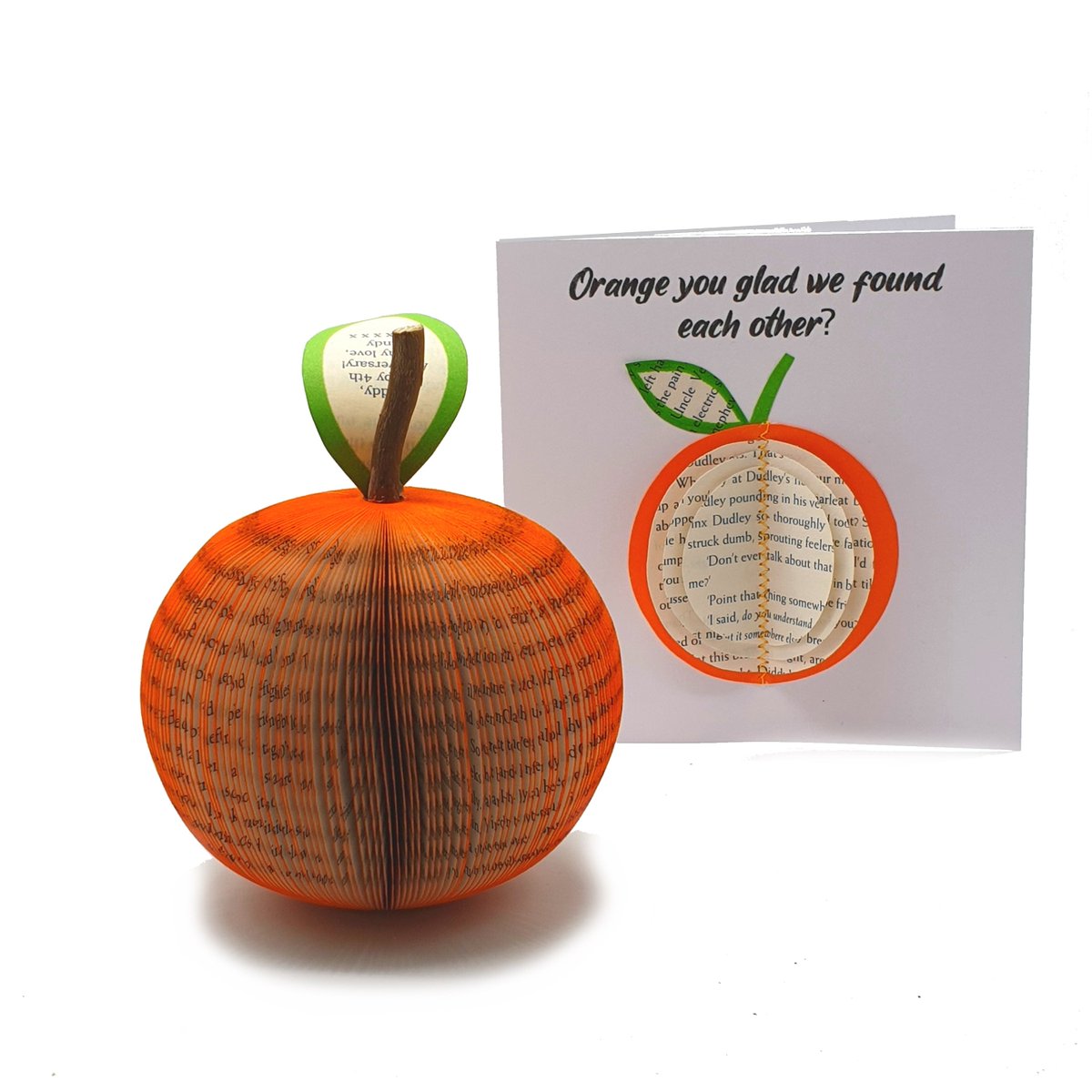 Orange Fruit Book Gift with Card creatoncrafts.com/products/orang… #mhhsbd #Shopify #CreatonCrafts #PaperArt