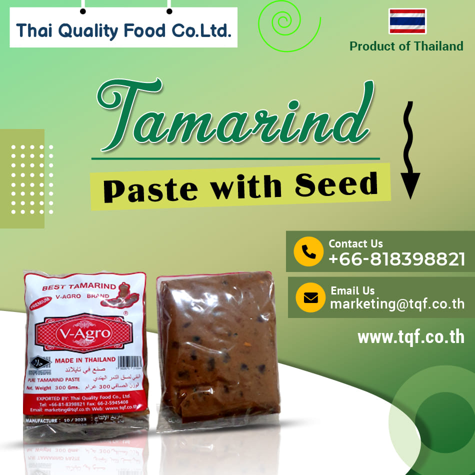 Tamarind Paste with Seed

Pack Size: 100g, 150g, 300g, 400g, 500g, 1000g
Storage: Room Temperature or cold store

tqf.co.th/tamarind-paste…

#tqf #tamarind #tamarindpaste #thaiqualityfood #TasteOfThailand #tamarindpaste #CookingWithTamarind #thailand #tamarindpastewithseed #seed