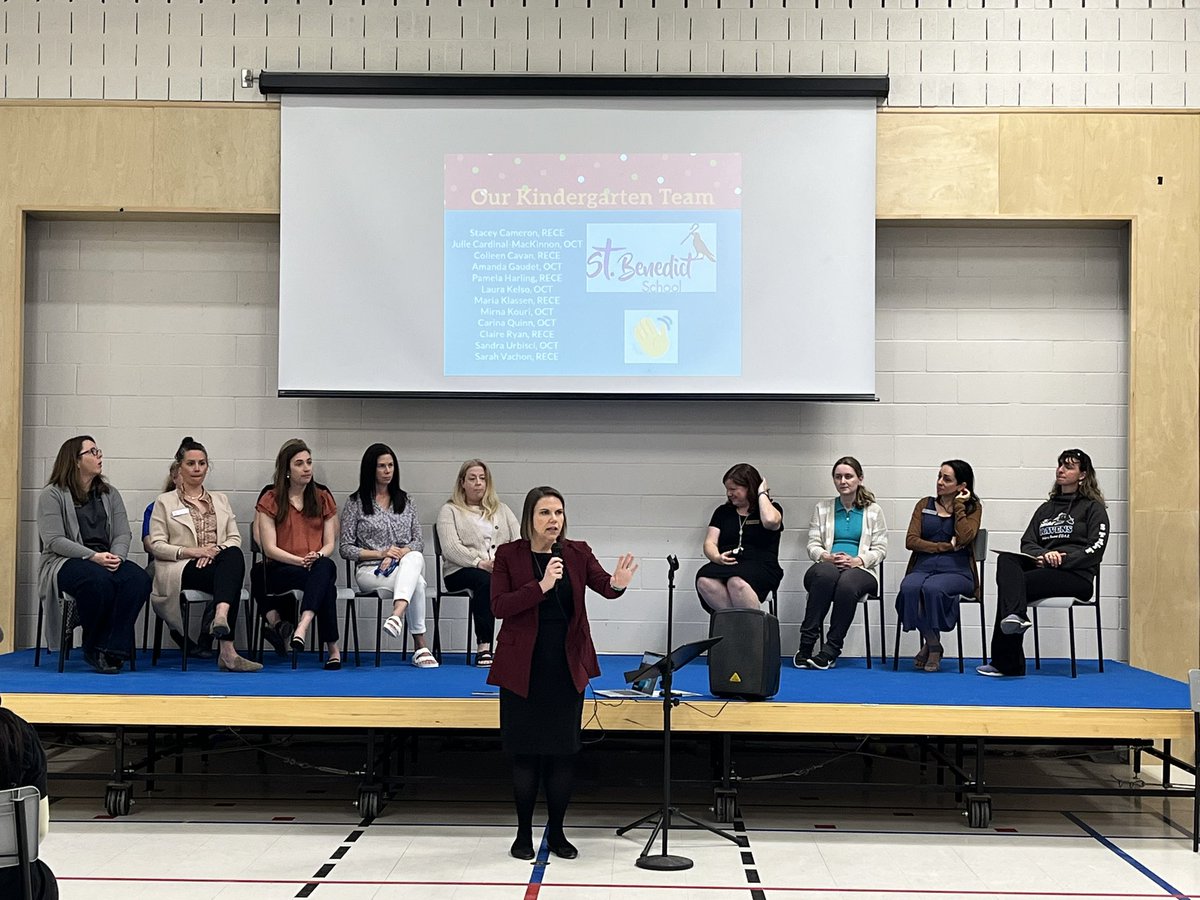 This week @StBenedictOCSB Welcomed the New Ravens 🐦‍⬛ Kinder Night! #ocsb #ocsbBeCommunity #ocsbCEW