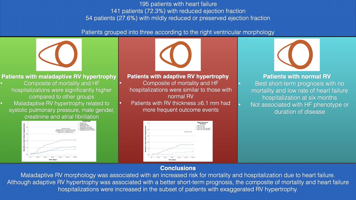 Maladaptive #rightventricle remodelling associated with ⬆️risk of mortality and HF hospitalization in all patient with different phenotypes of HF (6 months of follow up) <a href="/TolgaMD/">Tolga Sinan Güvenç</a> <a href="/drheartfailure/">Ahmet Celik</a> <a href="/MDuyguinan/">duyguinanMD</a> <a href="/drnijad/">cardio (Nijad Bakhshaliyev)</a> <a href="/anllsahin/">Anıl Şahin</a> <a href="/dilek_g_ural/">Dilek Ural</a>