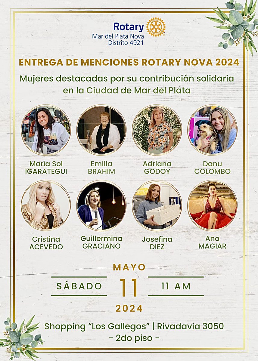 Muy Feliz de recibir esta hermosa distinción por mi contribución solidaria desde mi voz y mi arte, durante mi camino en mi ciudad Mar del Plata!

Gracias Rotary Nova  ♥️✨✨✨