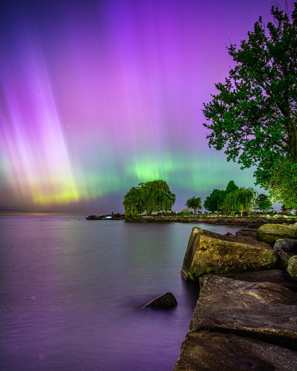 Last night’s Northern Lights in Cleveland, Ohio.