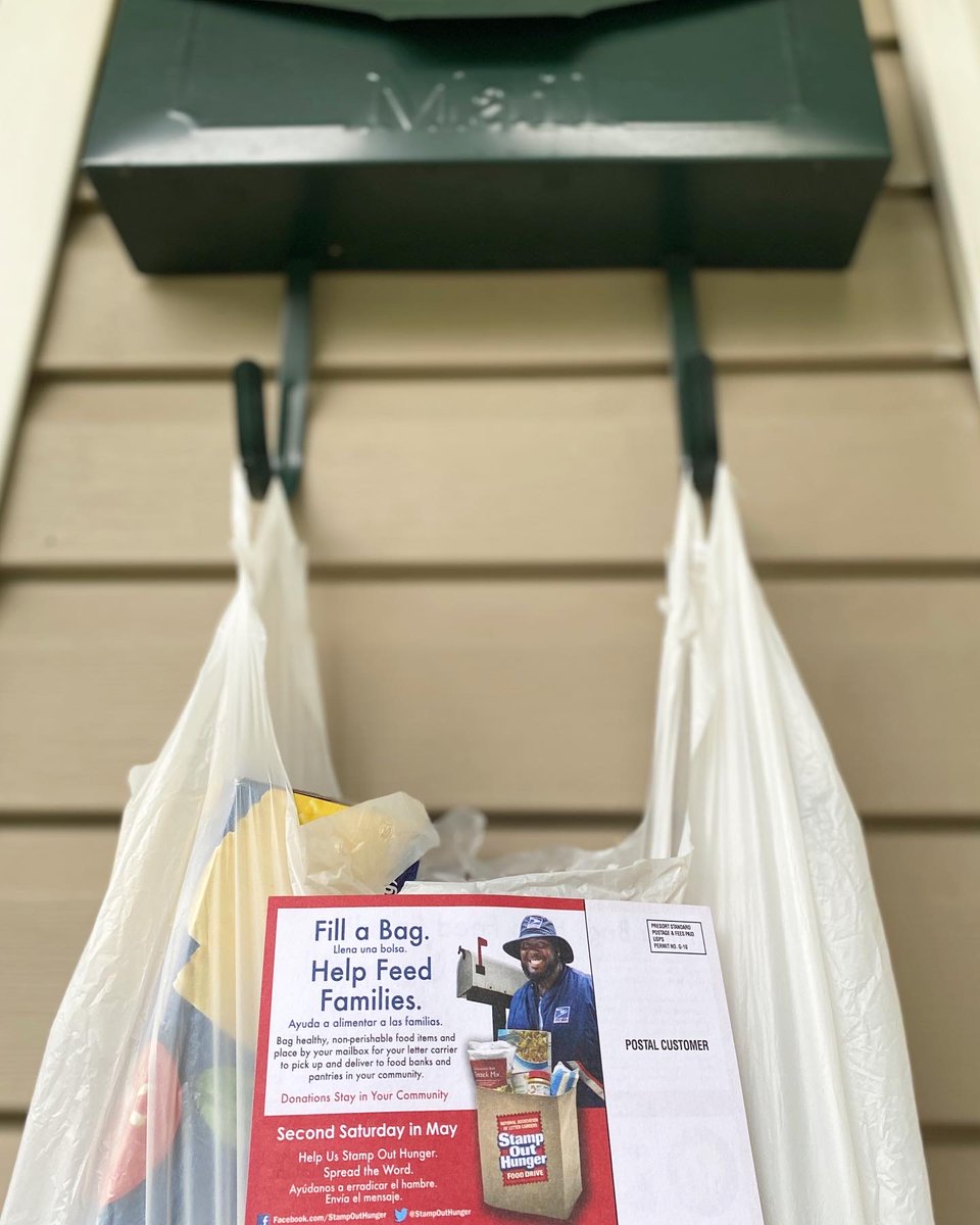 Today's the day to help #StampOutHunger! Don't forget to place your bag of nonperishable donations by your mailbox for your letter carrier to collect. From there, we'll get the donations out to your #CentralVA neighbors experiencing #FoodInsecurity!