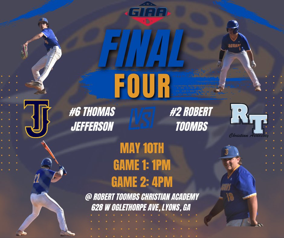 Final 4. Game 1 and Game 2 Moved to Today (May 11th) 1PM &amp; 4 PM. #GoJags