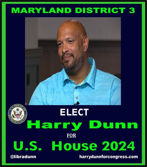 #wtpBLUE              #wtpGOTV24 
#DemVoice1          #ONEV1 

Harry Dunn ( D) Md - 3

“ This is Democracy in action. I appreciate everyone who is involved in building a better society for us all. I have covered all the voting places in the district. 
There are so many things we…