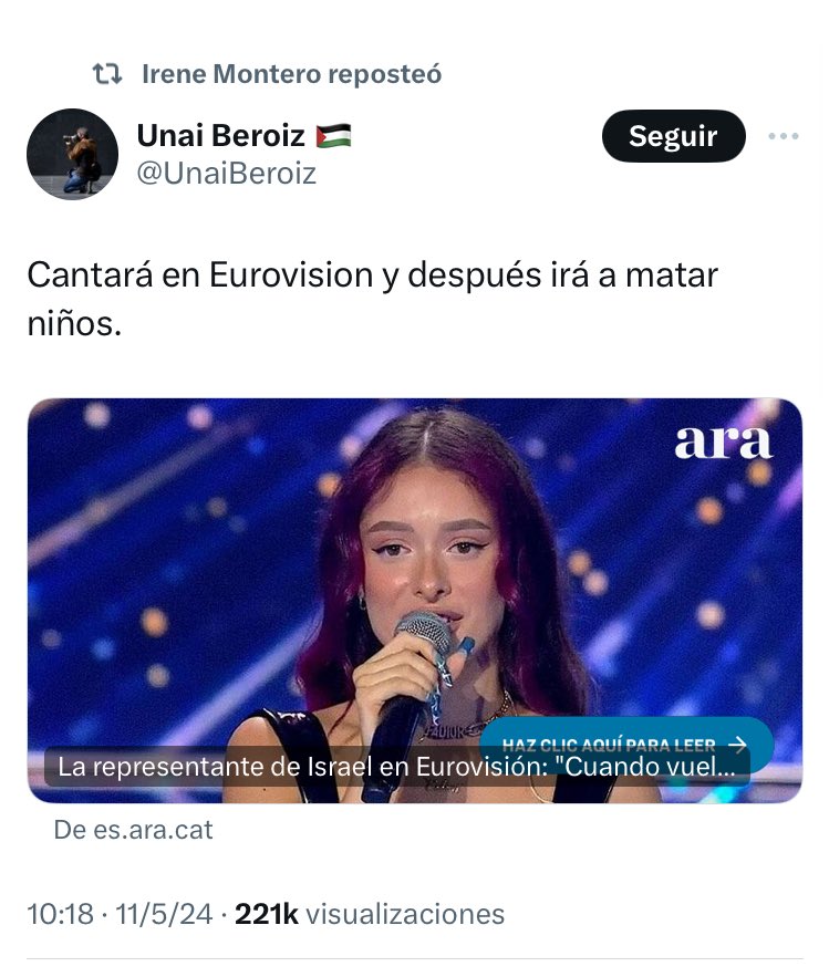 Irene Montero tiene siempre un escalón de miseria más alto al que subir.