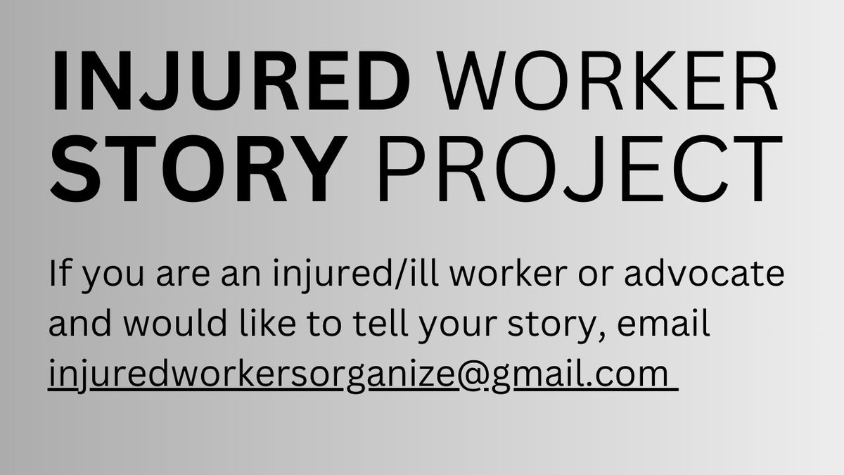Just completed my interview for #InjuredWorkers Story Project 
Stay tuned ! 

If you would like to share your story 
Please email: injuredworkersorganize@gmail.com
#wsib #wcb #ontario #workers #workerscompisaright 
@OFLabour @ONIWG