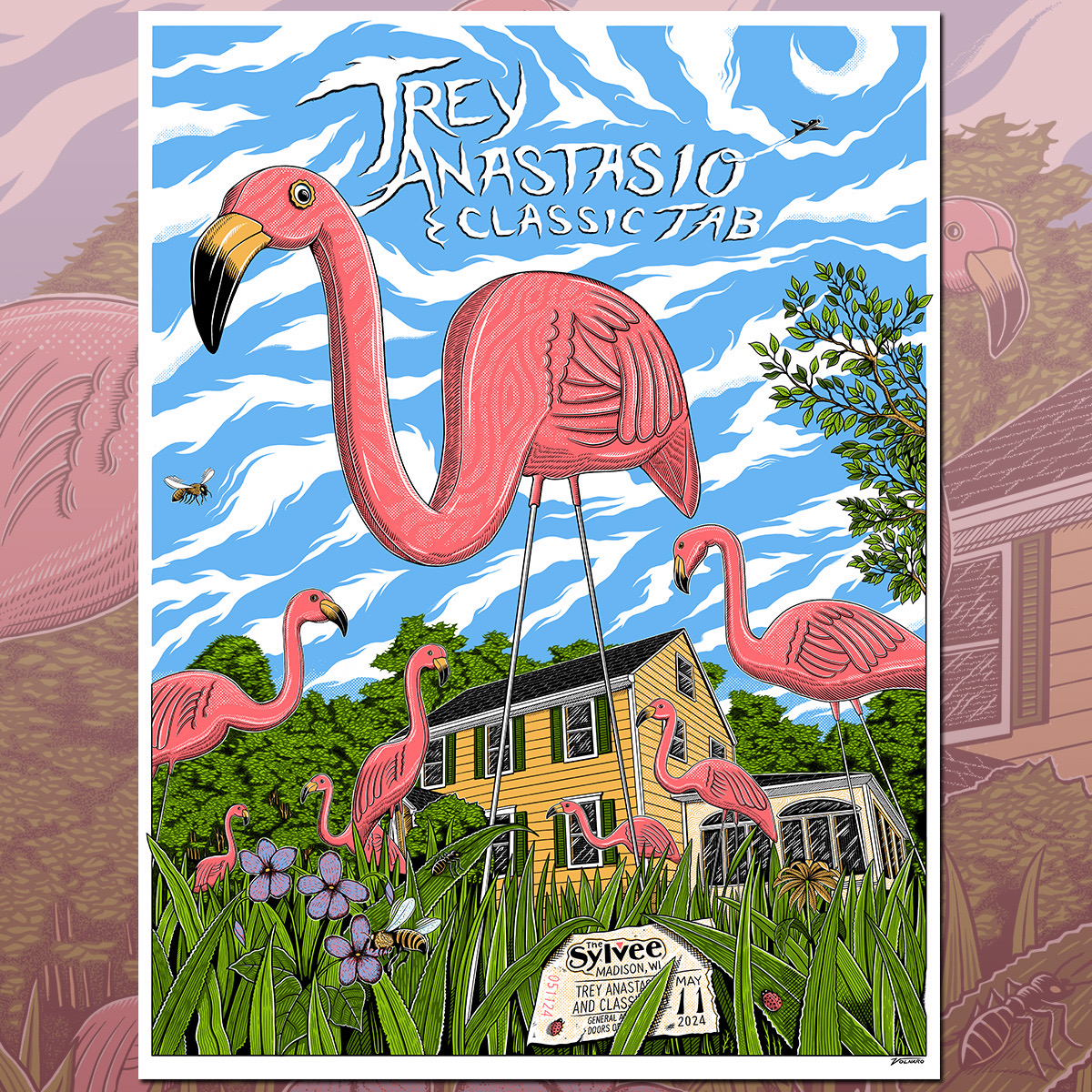 Trey Anastasio and Classic TAB plays tonight in Madison, WI. The show poster is by Volnaro. There will also be a limited foil edition available.