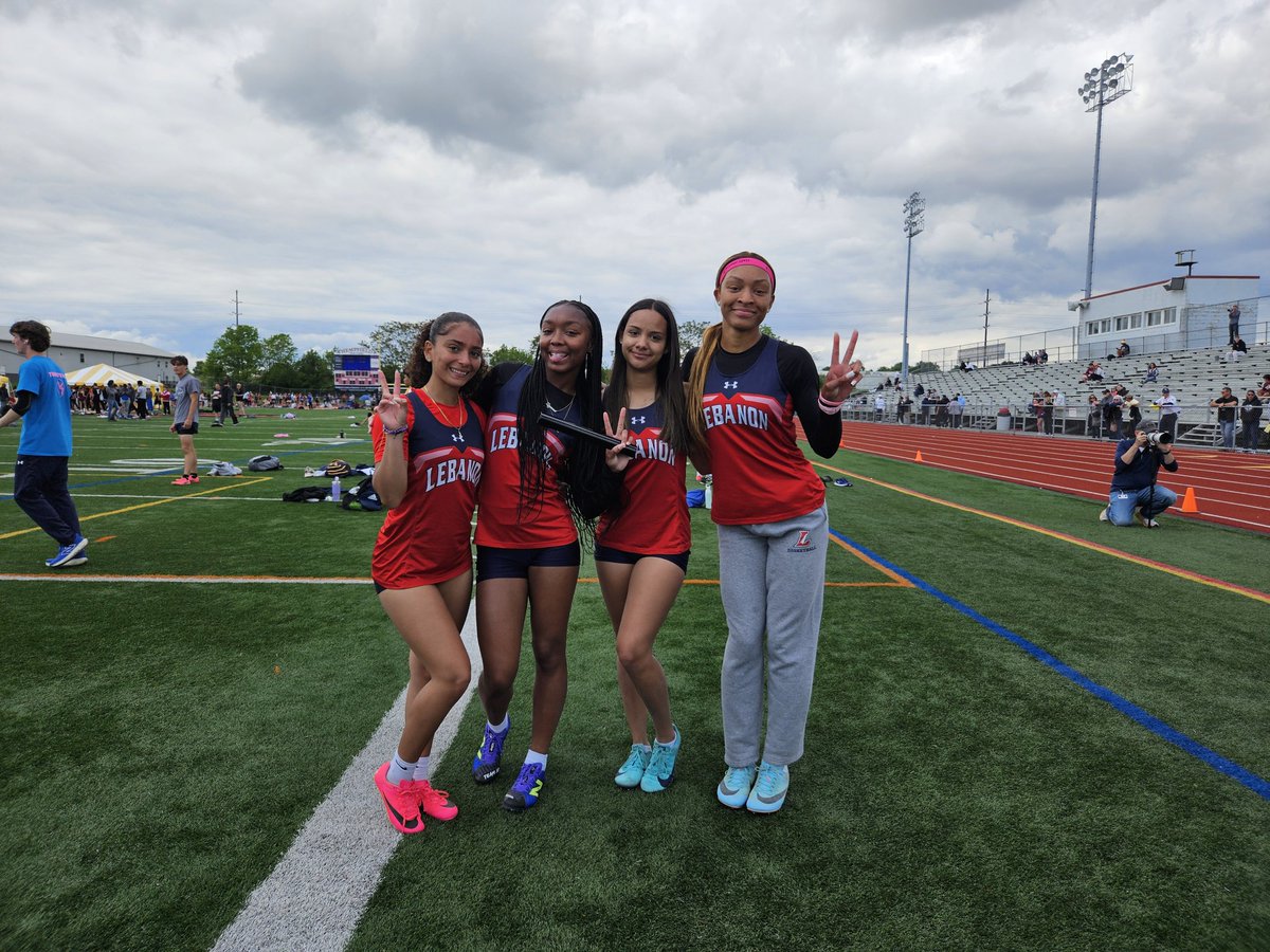 The girls 4x100 team of Jae Burrus, Zianna Whigham, Dimaris Rivera Colon, and Zariyah Whigham run a season best time of 51.7! Go Cedars!!! 🌲 🌲 🌲