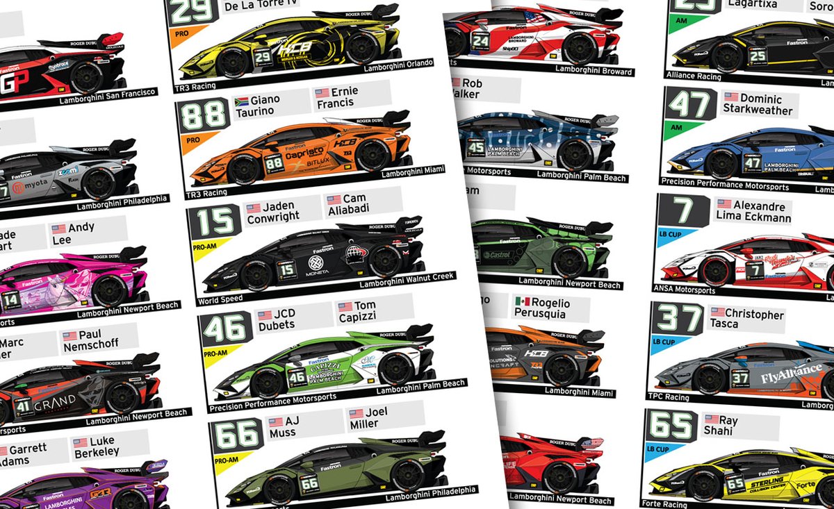 Busy day at @RaceWeatherTech for #IMSA with Qualy for #Lamborghini #SuperTrofeo and #WeatherTech and Races for those #Huracan's and #MichelinPilot. Grab you free SpotterGuides here IMSA: spotterguides.com/portfolio/24_i… Lambo: spotterguides.com/portfolio/24_l…